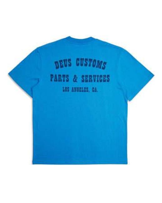 Old Town Short Sleeved T Shirt French di Deus Ex Machina in Blue da Uomo