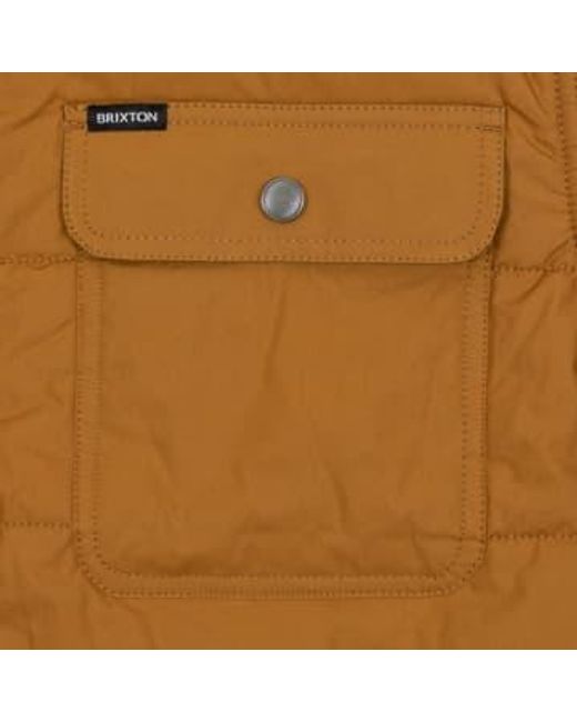 Brixton Brown Cass Insulated Jacket In Golden M for men