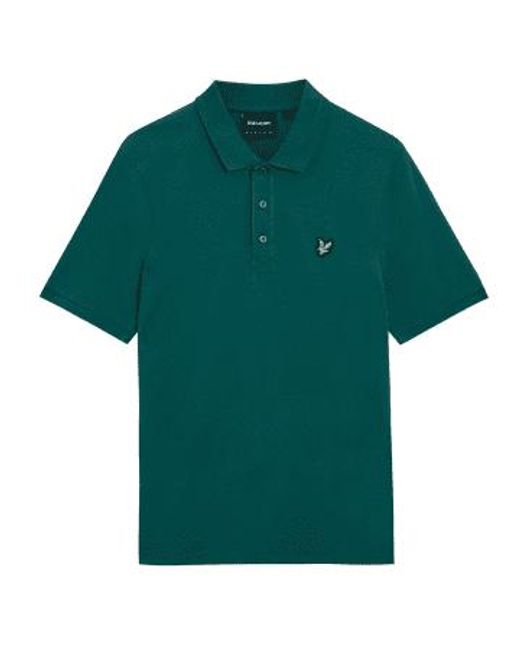 Lyle & Scott Green & Plain Polo Shirt Malachite S for men