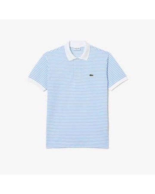 Lacoste Blue Stripe Polo Shirt for men