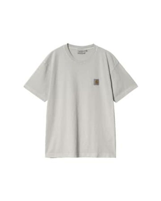 Carhartt Gray Camiseta Ss Nelson Sonic Silver for men
