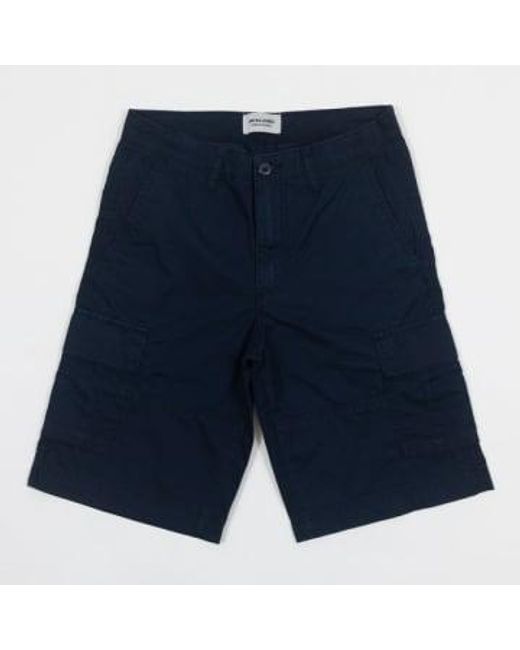 Jack & Jones Blue Cole Cargo Shorts for men