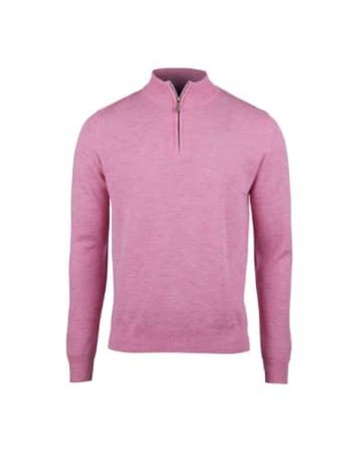 Media lana merino texturizada en rosa 4202371355355 Stenstroms de hombre de color Pink