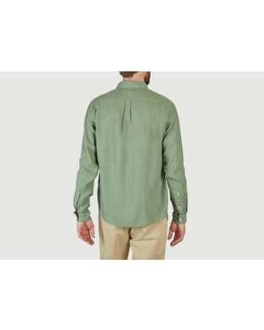 Edmmond Studios Green Linen Shirt S for men