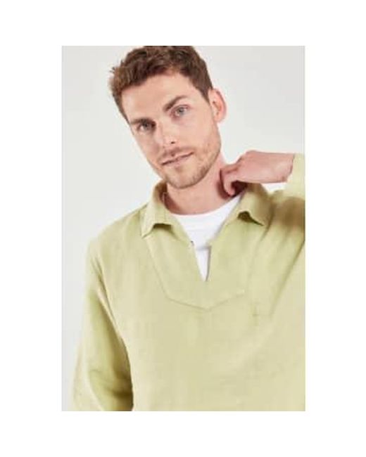 Armor Lux Yellow 77676 Heritage Linen Smock for men
