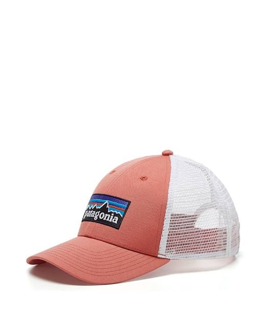 Patagonia Quarz Koralle P-6 Logo Trucker Cap in Pink für Herren