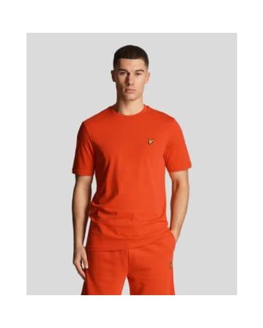 Lyle & Scott Red Ts400vog Plain T Shirt for men