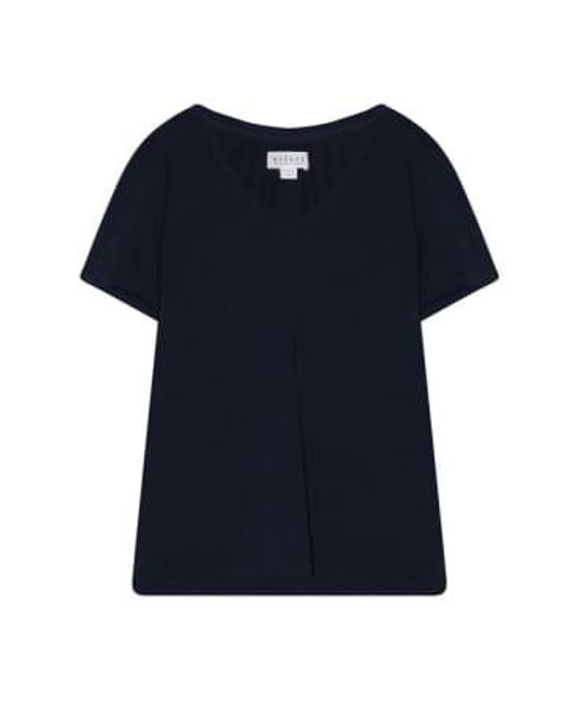 Velvet By Graham & Spencer Blue Cotton Shirt Susan V-neck L /