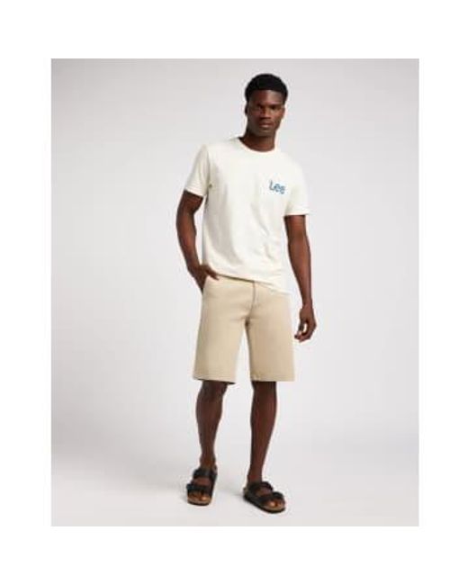 Lee Jeans Natural Chino Shorts Stone 30 / for men