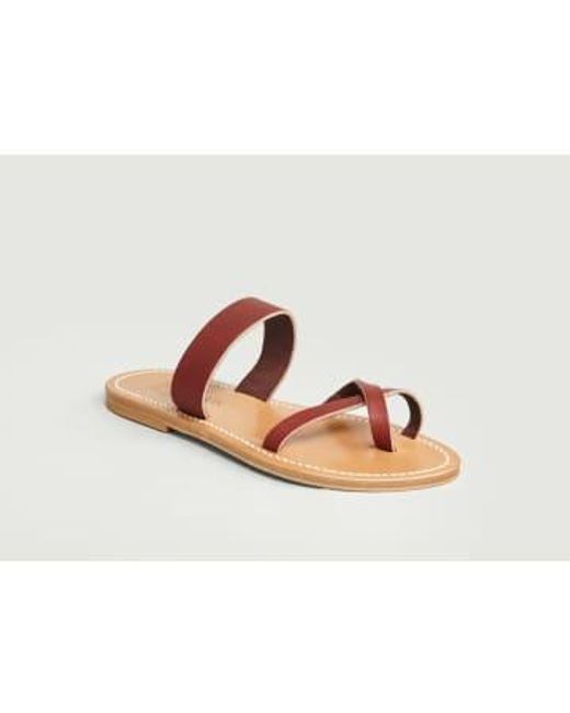 Red Tonkin Sandals di K. Jacques