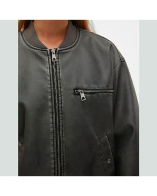 Vero Moda Brown Faux Leather Bomber Jacket Xs