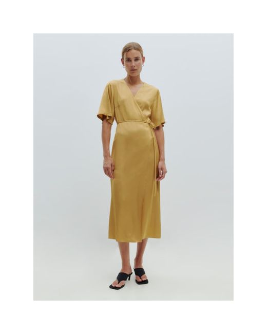 EDITED Liz Dress Senf Gold in Gelb | Lyst DE