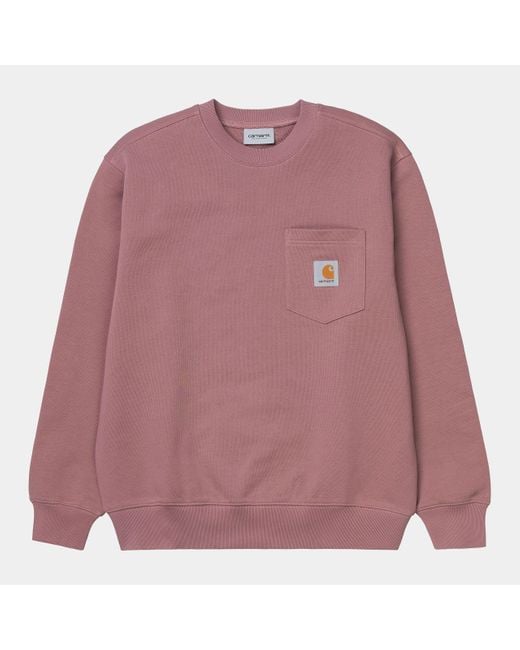 Carhartt Pink Wip Pocket Sweatshirt - Malaga for men