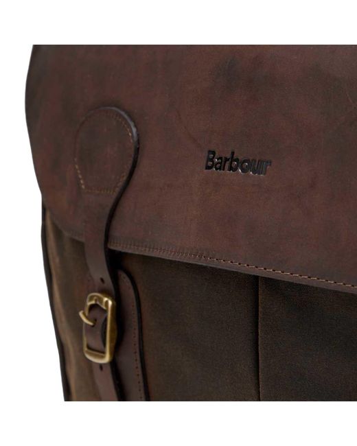 Barbour Leather Briefcase in Brown