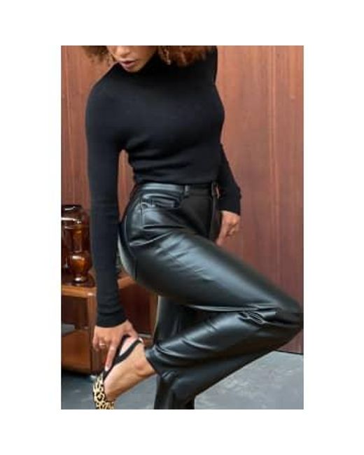 Never Fully Dressed Black Vegan Leather Trousers 12