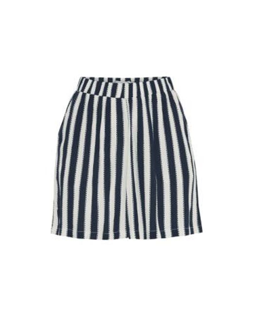 Ichi Blue Marrakech Striped Shorts