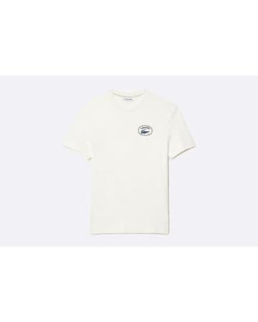 Lacoste Wmns regelmäßig fit signature print t-shirt weiß in White für Herren