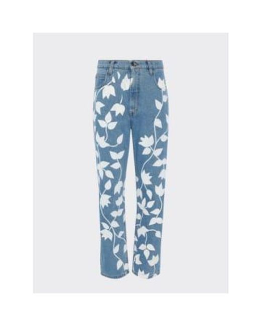 FANFARE High Waisted Organic & Recycled Petal Blue Jeans Uk 4