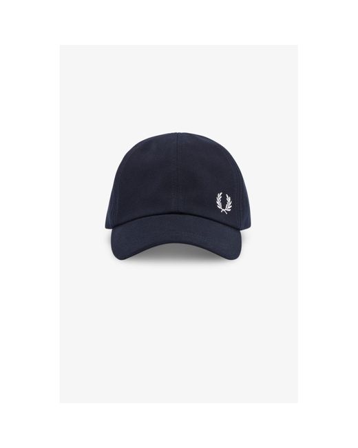 Fred Perry Classic Pique Cap Navy in Blue for Men | Lyst