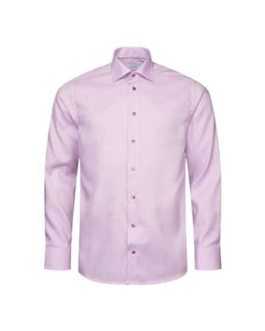 Eton of Sweden Raspberry slim fit semi solid twill shirt 10001128973 in Purple für Herren