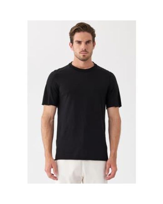 Cotton T Shirt W Knitted Insert di Transit in Black da Uomo