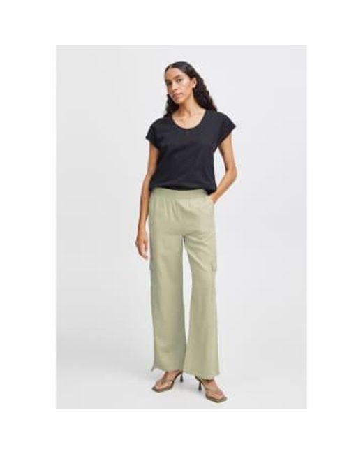 Byoung Byfalakka Cargo Trousers Light di B.Young in Green