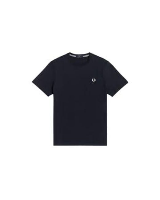 Fred Perry Blue Crew Neck T-shirt Navy M for men