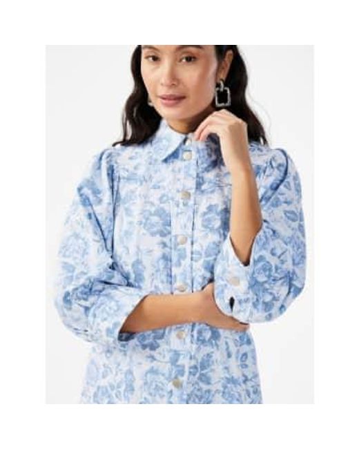 | vestido camisa mezclilla lolena 3/4 Y.A.S de color Blue