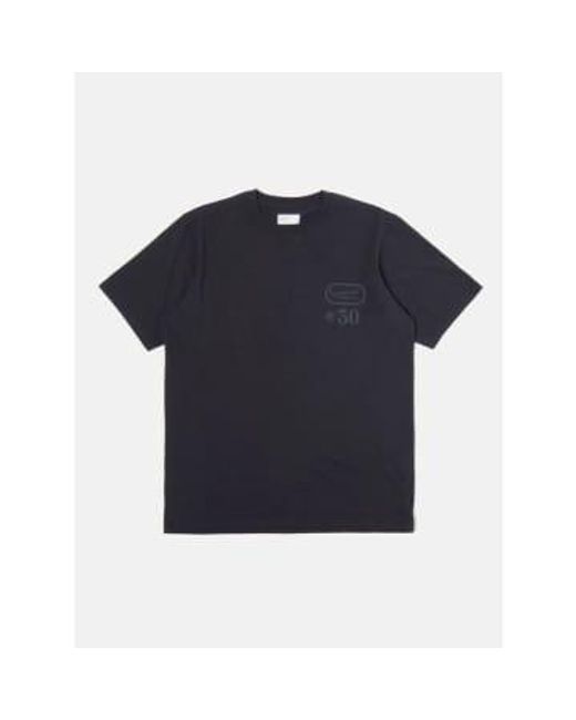 Universal Works Blue 30201 Print T Shirt for men