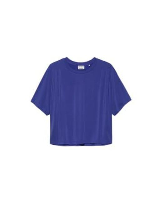 Camiseta hombro plisado ultra marino Catwalk Junkie de color Blue