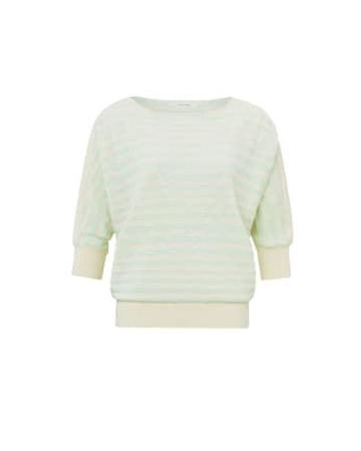 Batwing Sweater With Half Long Sleeves Or Green Dessin di Yaya in Multicolor