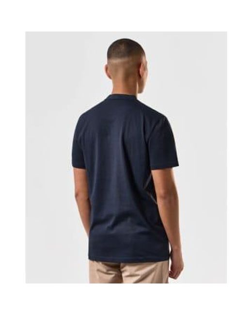Manuel T Shirt With Check Piping In di Weekend Offender in Blue da Uomo