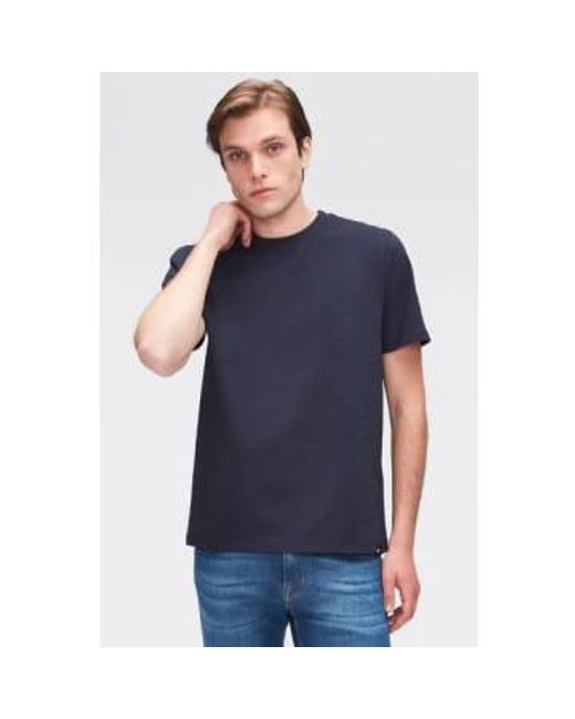 7 For All Mankind Blue Navy Luxe Performance T-shirt Jsim2370na M for men
