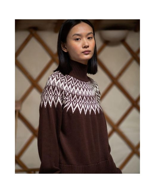 Beaumont Organic Aw23 Jillian Organic Cotton Jumper In Walnut in Brown Lyst