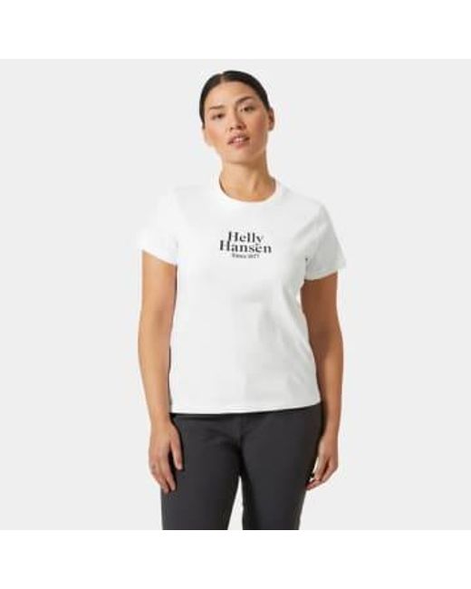 Womens Core Graphic T Shirt In di Helly Hansen in White