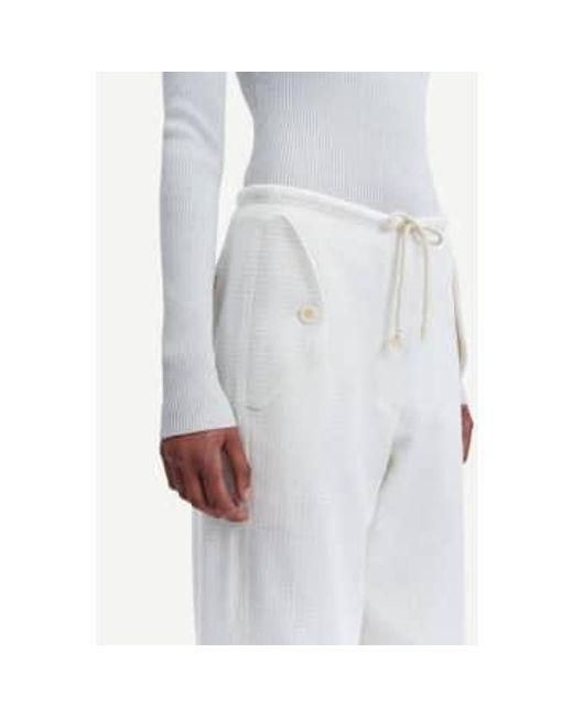 Pantalon chi np pristine Samsøe & Samsøe en coloris White