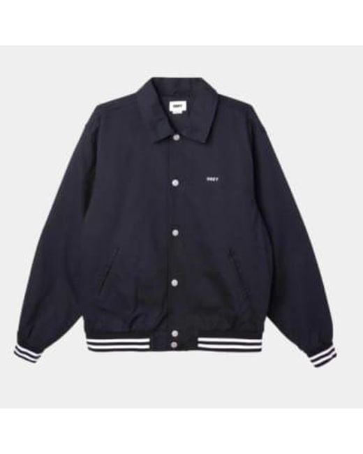 Obey Blue Icon Face Varsity Jacket M for men