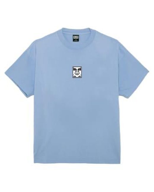 Obey Blue Icon Heavyweight T-shirt for men