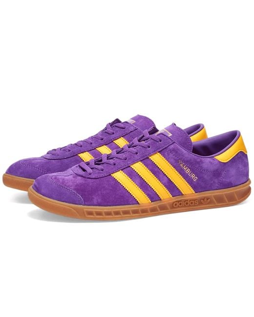 adidas Hamburg Sneakers Purple & Gold for Men