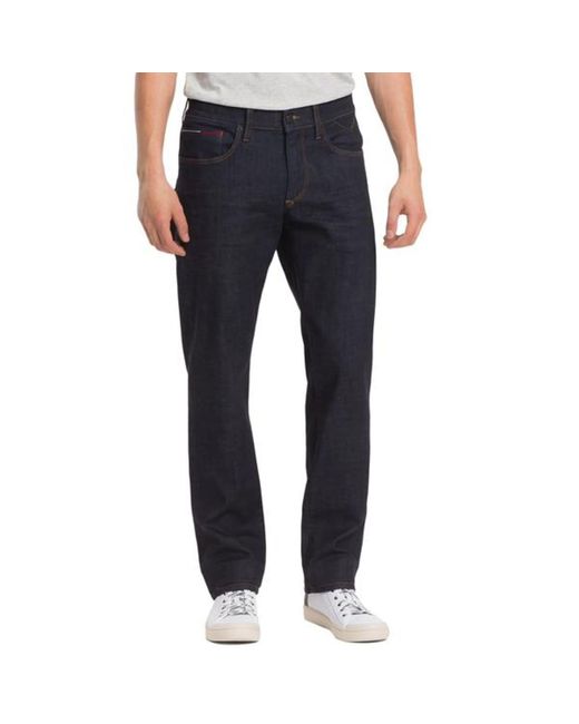 Tommy Hilfiger Denim Rinsed Washed Straight Fit 5-Pocket-Jeans in Blau für  Herren - Sparen Sie 43% - Lyst