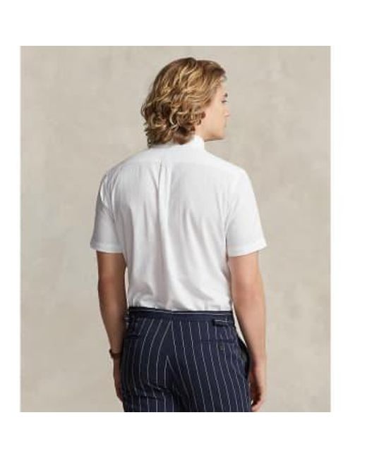 Menswear Short Sleeve Sports Shirt di Ralph Lauren in White da Uomo