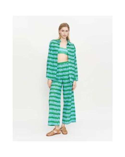 Compañía Fantástica Summer Striped Pants /green S