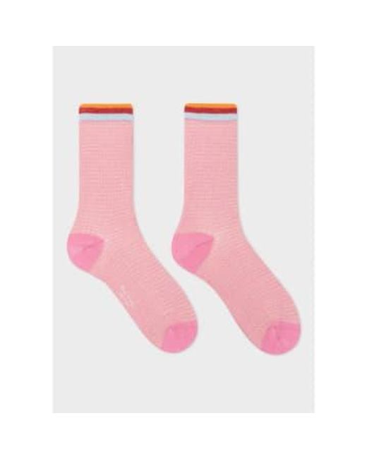 Paul Smith Pink Fifi Glitter Socks Os