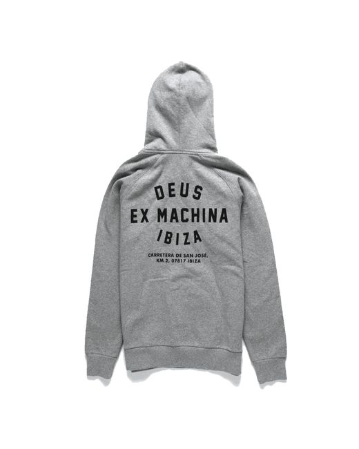 Deus Ex Machina Ibiza Adress Hoodie Sweatshirt Grey Marle in Gray for Men |  Lyst