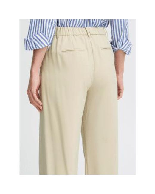 B.Young Natural Danta Wide Leg Trousers Cement 34