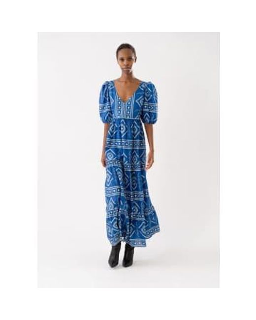 Lolly's Laundry Blue Gamboll Maxi Kleid