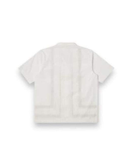 Universal Works White Minari Shirt Organic Poplin 30174 Ecru S for men
