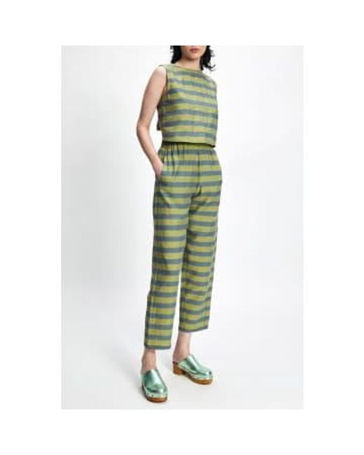 Rita Row Green Multi Striped Kronk Straight Pants