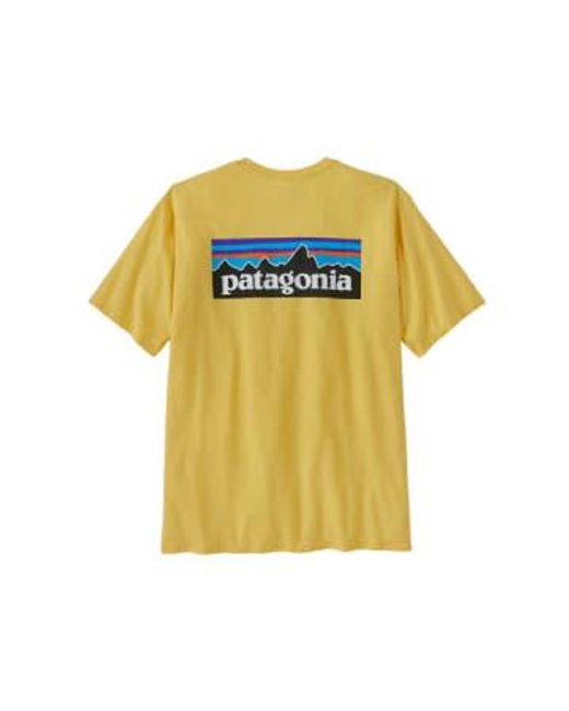 Camiseta ms logo responsibili-tee Patagonia pour homme en coloris Yellow