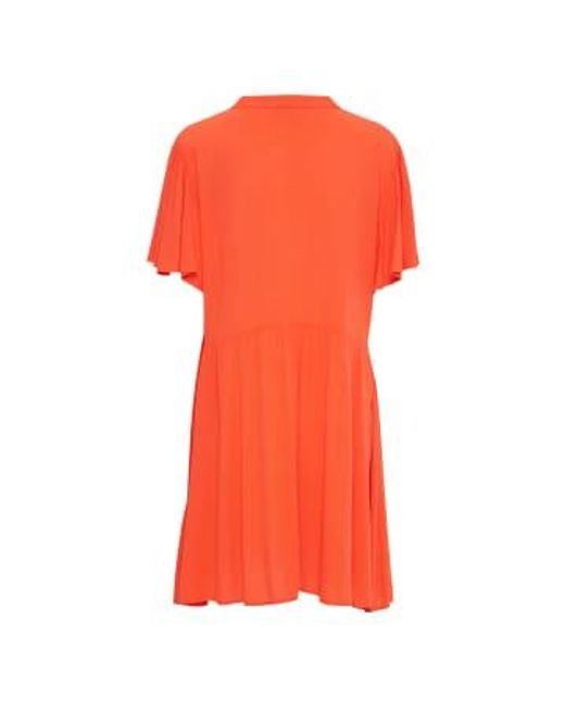 Ichi Orange Marrakech Short Dress-grenadine-20118574 Xs
